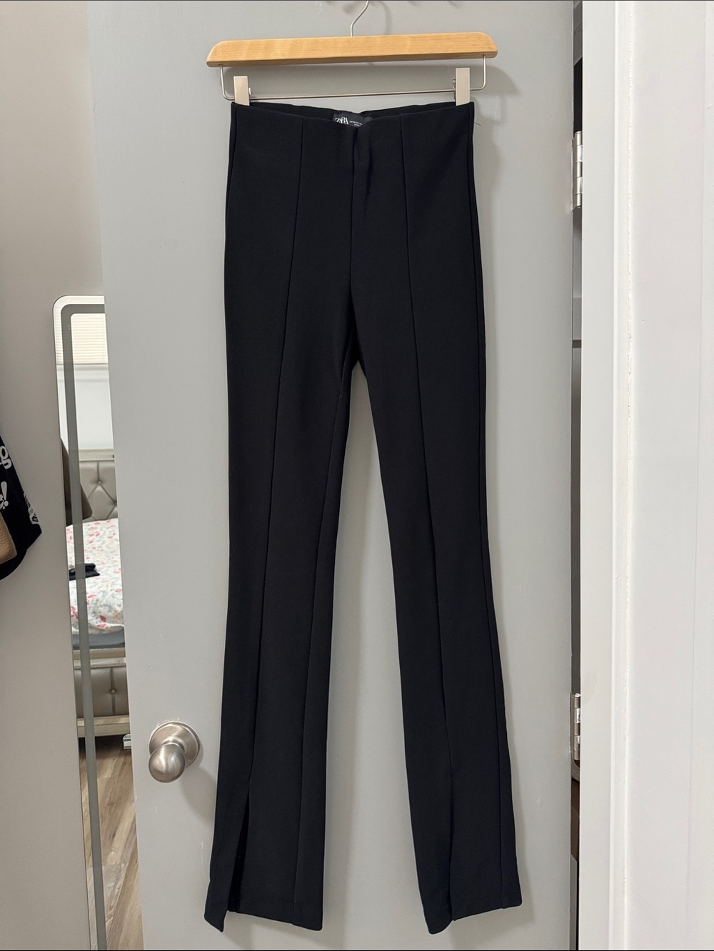 Worn once Zara Black Boot-Cut Tailored Pants